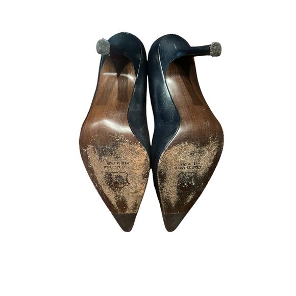 Stuart Weitzman Navy Blue Leather Pumps Size 5.5 M - Picture 5 of 6